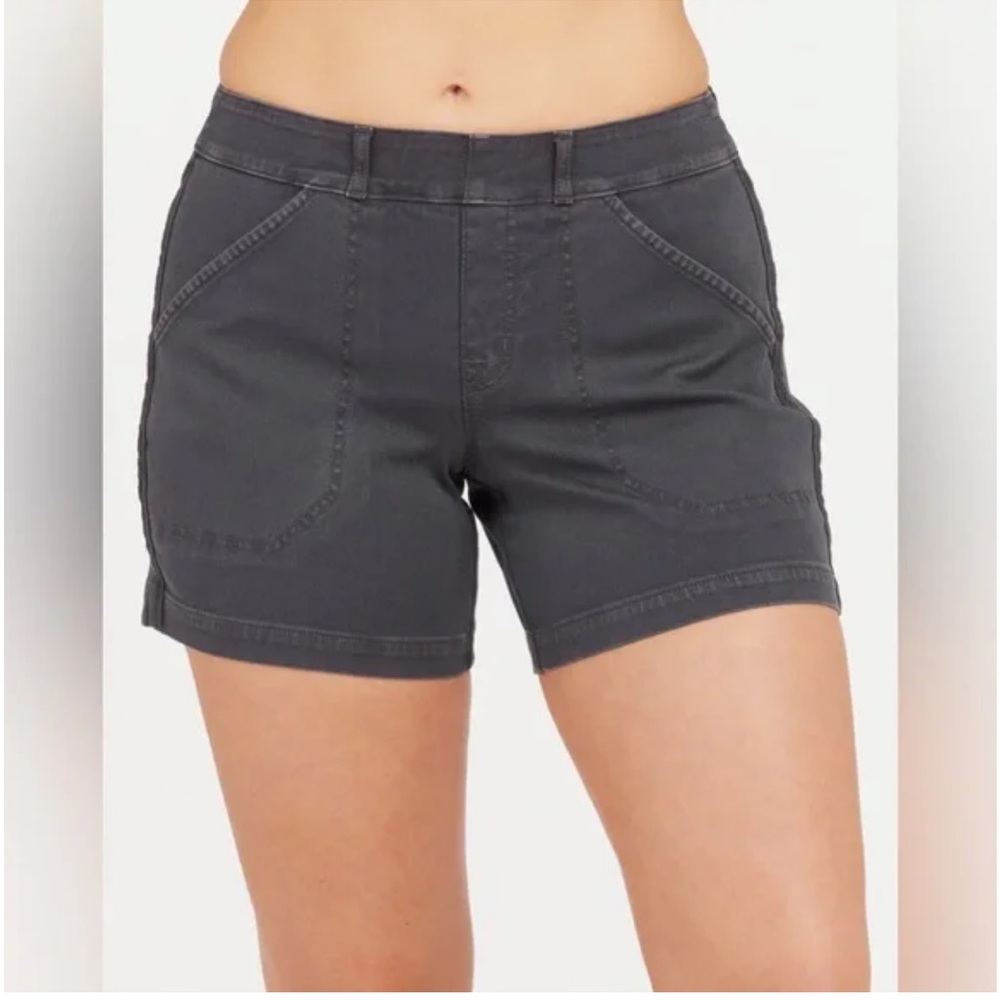 Spanx Stretch Twill Shorts Black